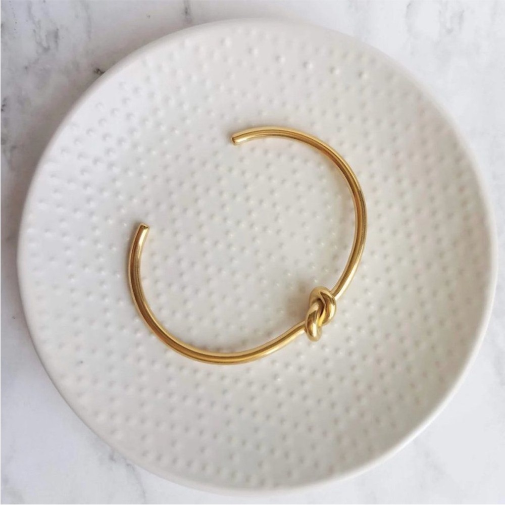 Shashi Gold Knot Bangle Bracelet - Picture 3 of 12